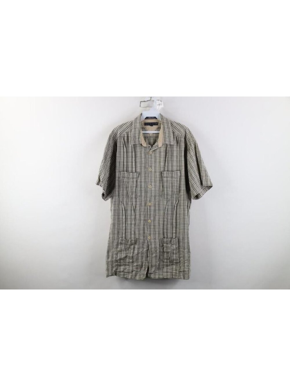 Vintage 90s Tommy Hilfiger Mens XL Faded Multipocket Short Sleeve Button Shirt